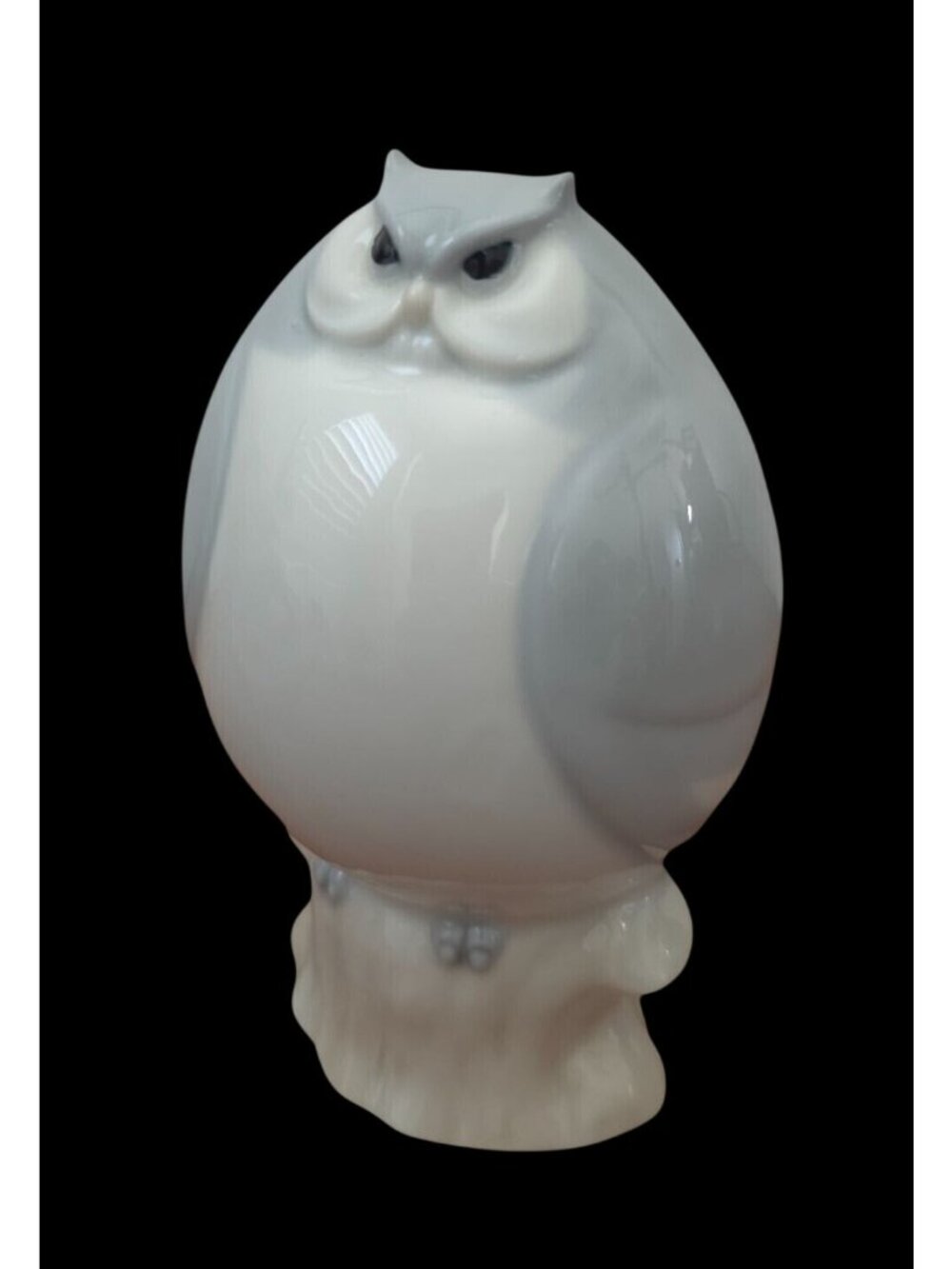 Vintage ROYAL ORLEANS Porcelain Gray & White 5.5" Owl Figurine - Made in Japan